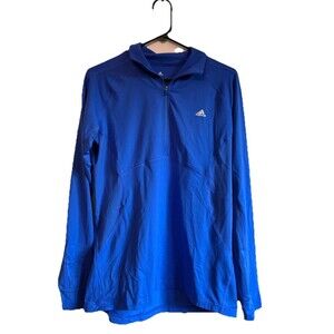 Adidas climalite blue pullover quarter zip long sleeve women’s large Top